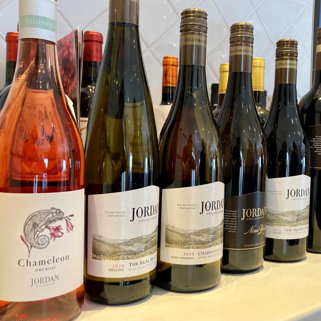 Five bottles of wine from Jordan Estate